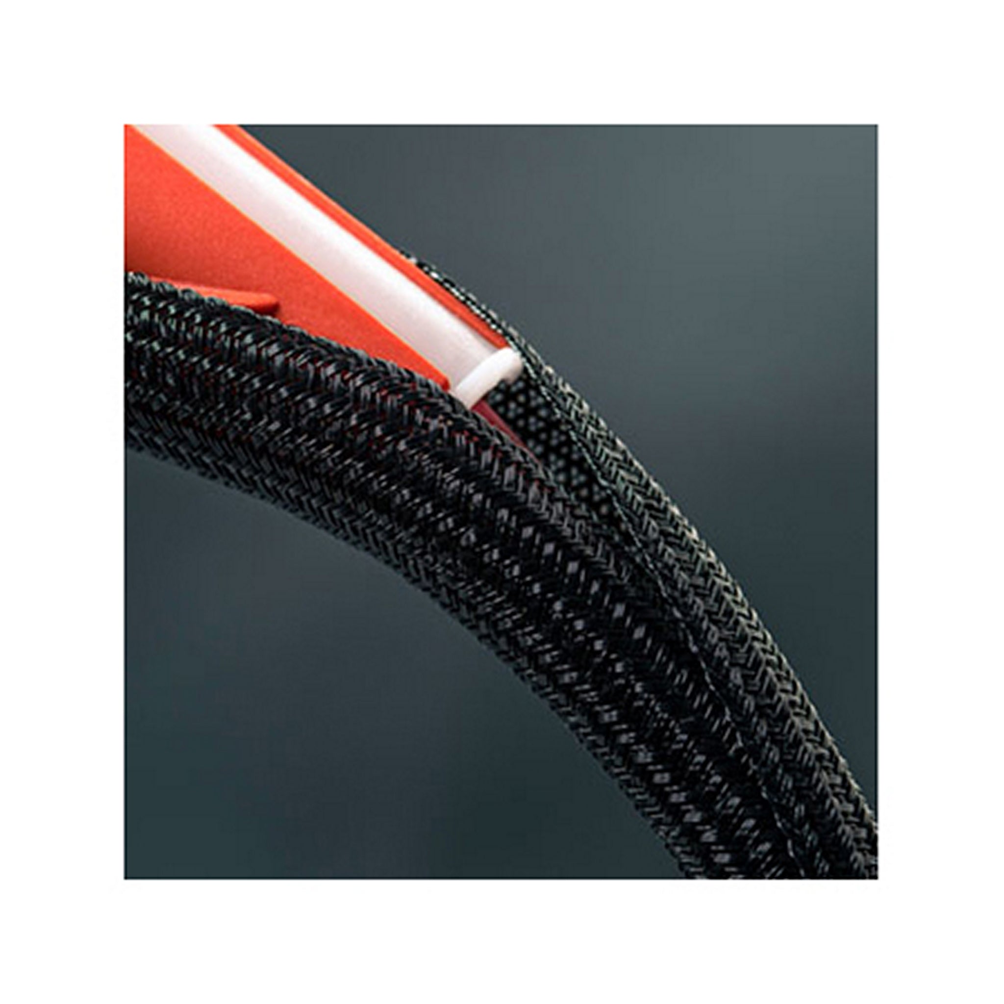 100-Foot 1-Inch Black F6 Self-Wrapping Sleeve for Cable Management - Techflex F6N100BK-100